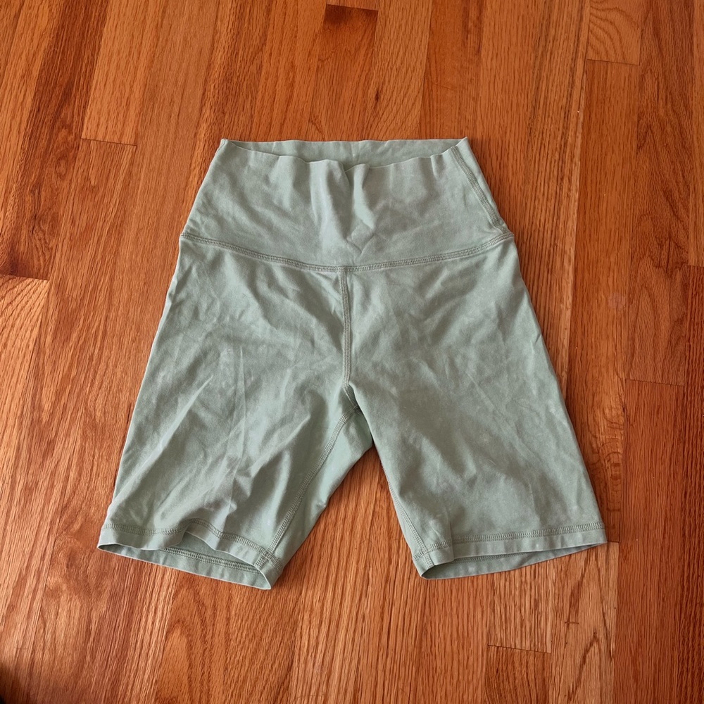 Aerie Offline Acid Wash Bike Shorts Light Green Size Small